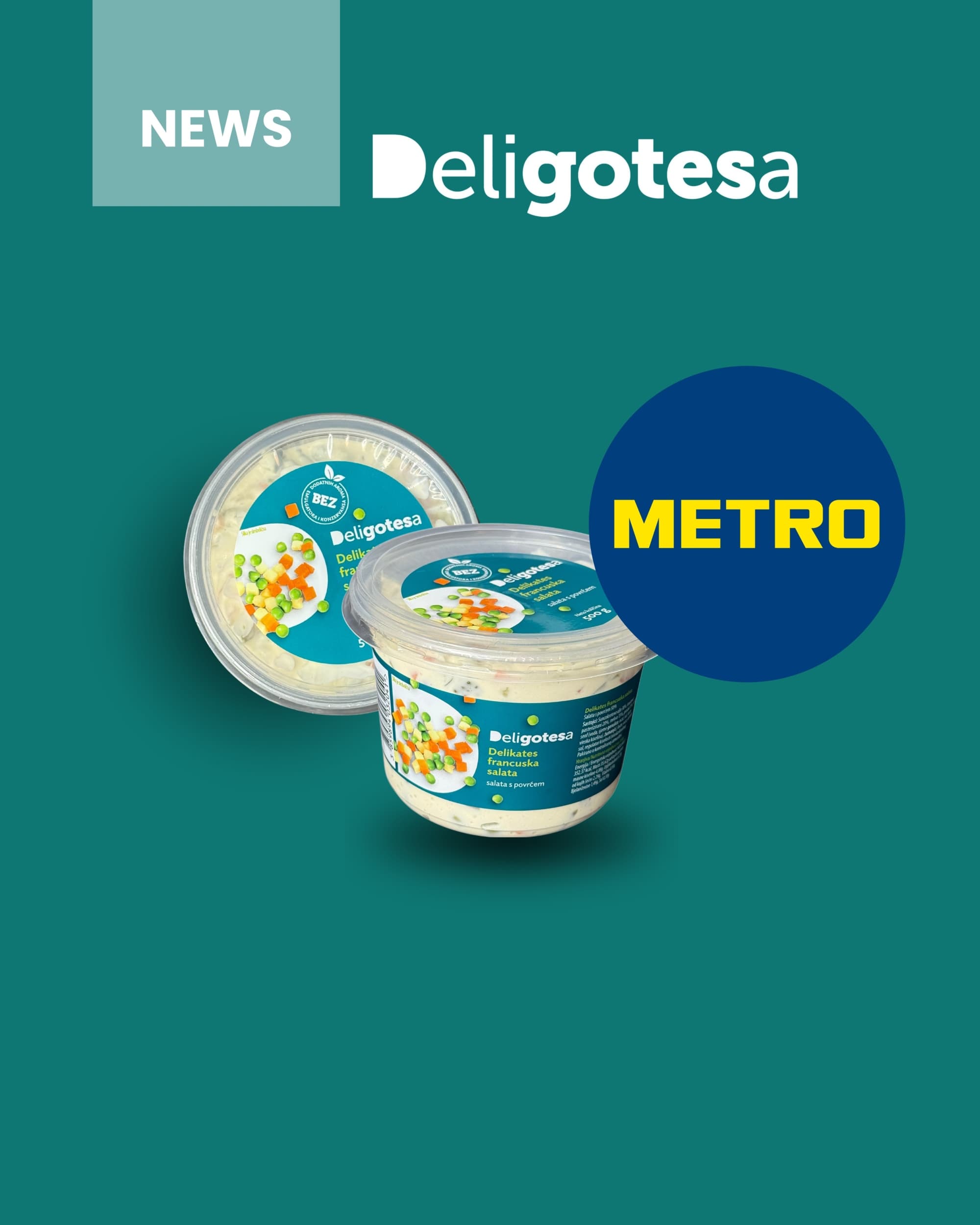 Deligotesa francuska salata 2 kg dostupna u Metro poslovnicama!